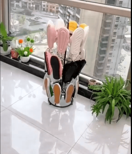 منظم الأحذية العمودي الدوار