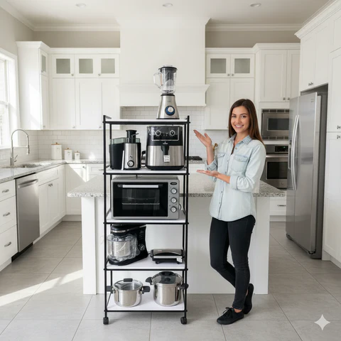 رفوف تخزين للمطبخ