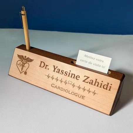 Plaque signalétique en bois naturel