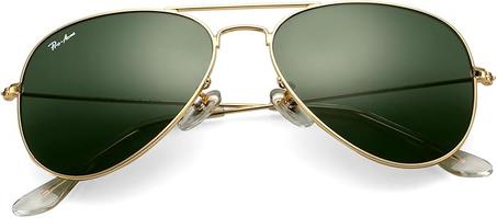 Gafas de sol clásicas Pro Acme Aviator para hombre y mujer, 100 % cristal auténtico