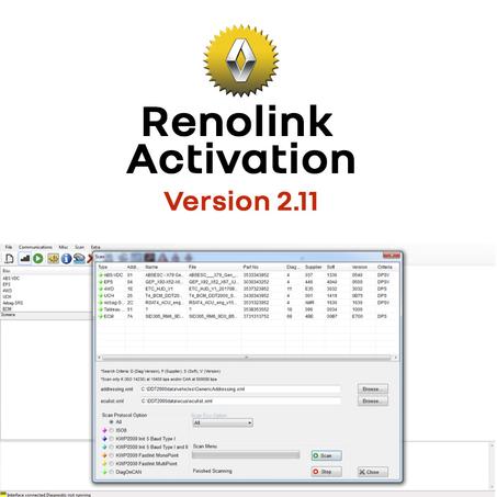 Renolink Version 2.11 logiciel diagnostic Renault / DACIA