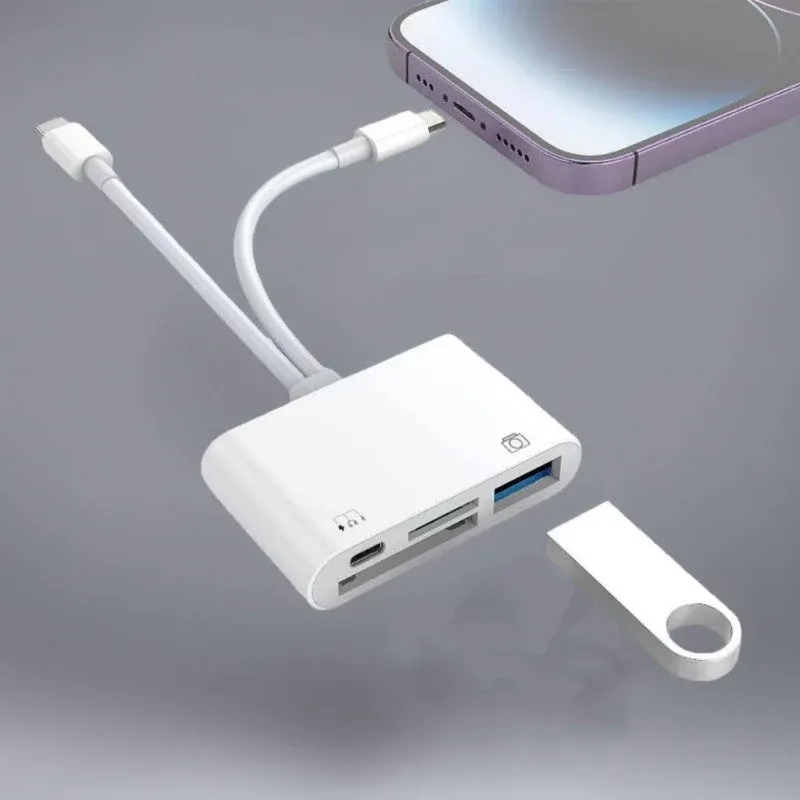 Adaptateur 6-en-1 pour iPhone, Type-C, USB.3