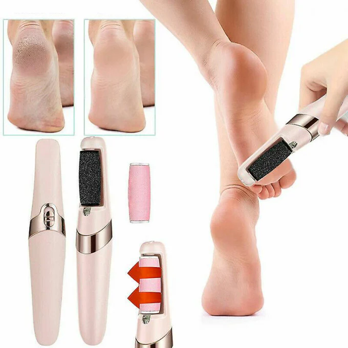 مقشر القدمين الكهربائي قابل لاعادة الشحن يعالج تشققات القدم ويزيل الجلد الميت