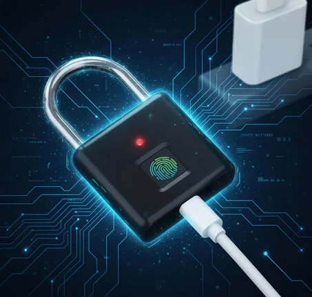 قفل ذكي قابل لإعادة الشحن بـ 10 بصمات
