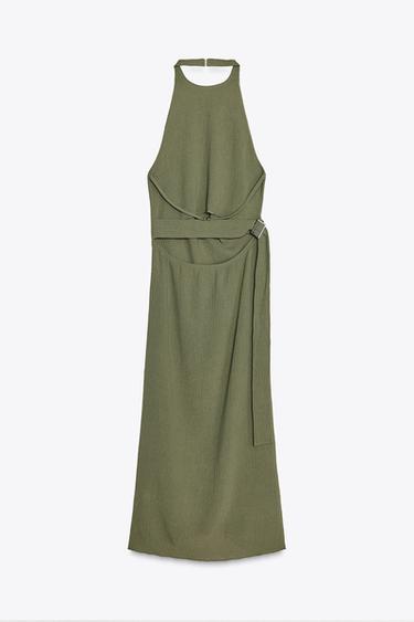 ROBE HALTER TEXTURÉE