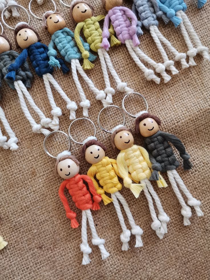 Porte-clés en macramé personnalisé