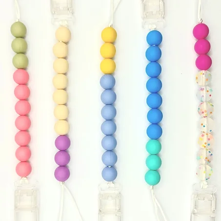 Attaches Tétines Silicones Couleurs Multiples