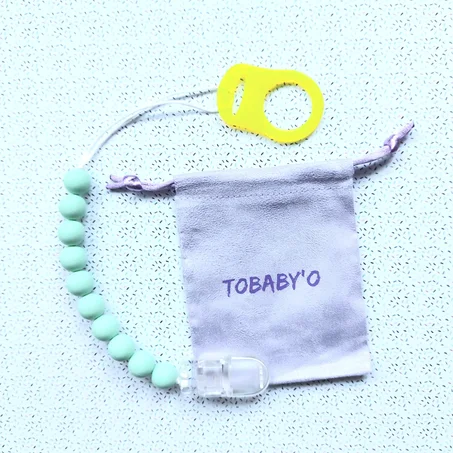 Attache Tétine en Silicone Turquoise