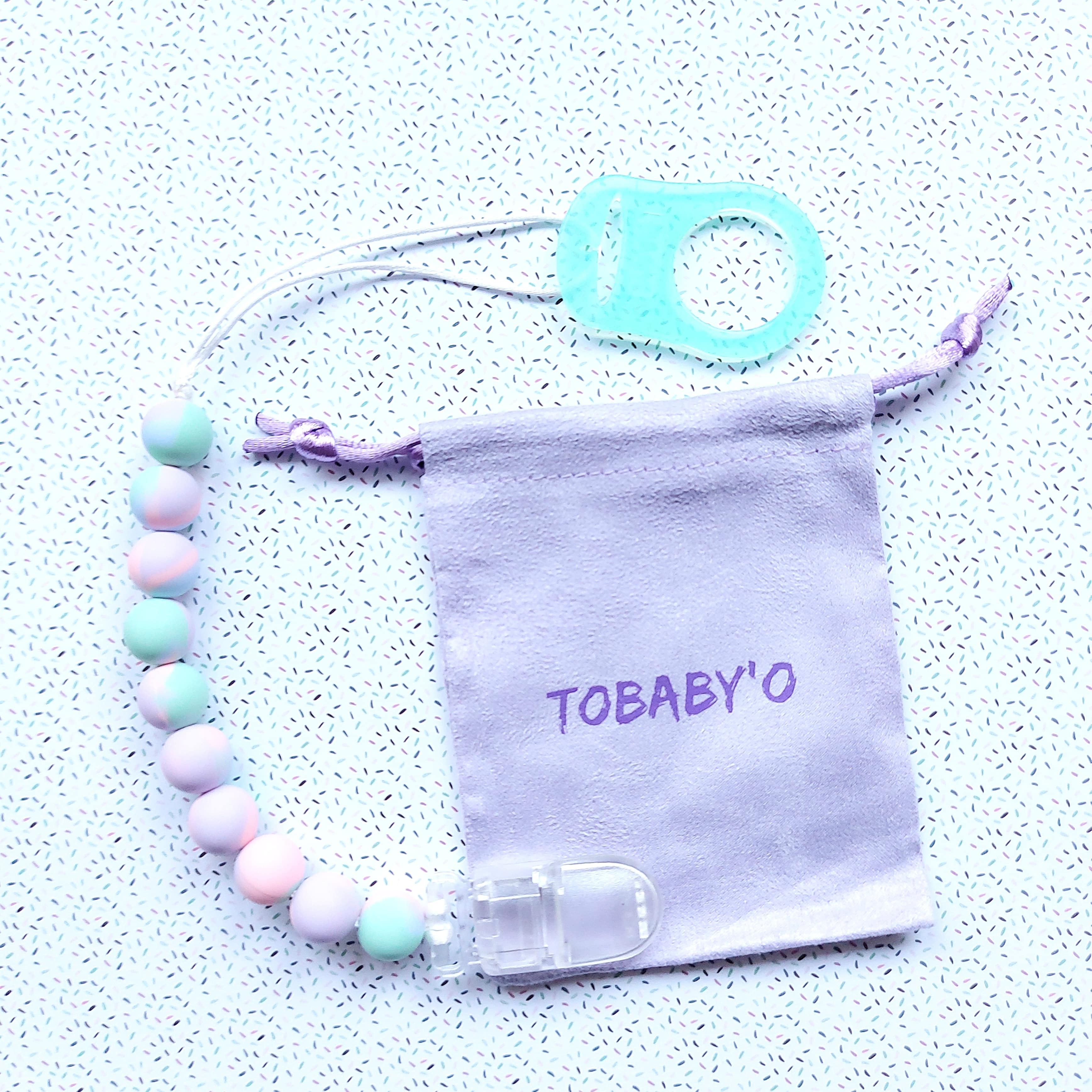 Tobabyo - Attache Tétine en Silicone Tie Dye
