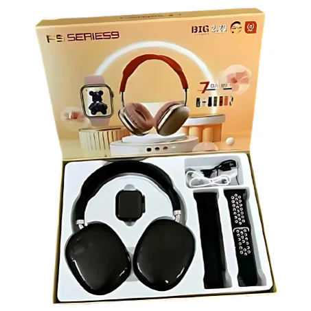 🕒🎧 ساعة ذكية + كاسك بلوتوث 🔥