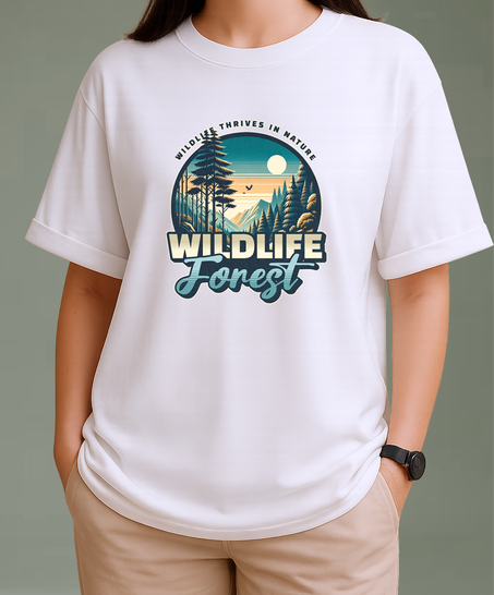 T-shirt Oversized WildLife Forest