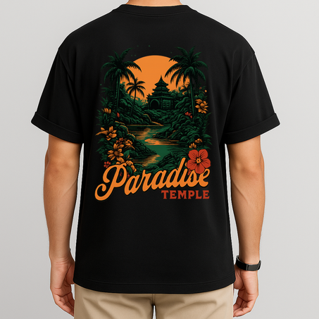 T-shirt Oversized Paradise Temple