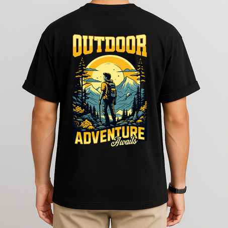 T-shirt Oversized Outdoors adventure await