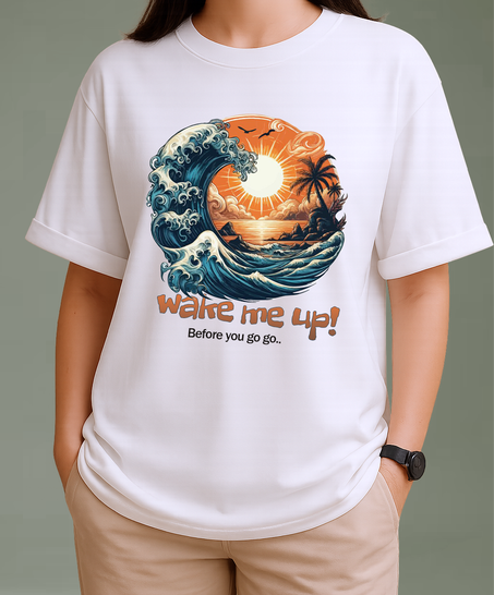 T-shirt Oversized wake me up