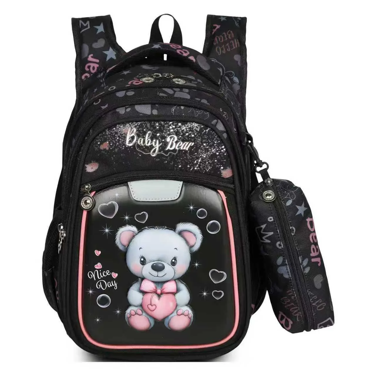 Sac à dos scolaire pour filles et garçons – Imperméable | Grande capacité + Trousse assortie | Du CP au CM2