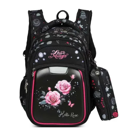 Sac à dos scolaire pour filles et garçons – Imperméable | Grande capacité + Trousse assortie | Du CP au CM2