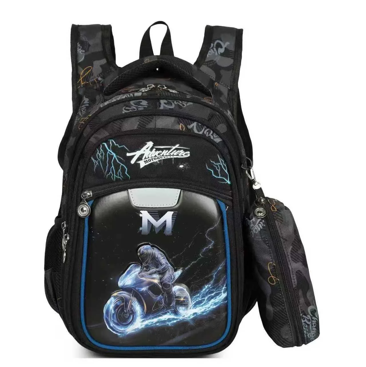 Sac à dos scolaire pour filles et garçons – Imperméable | Grande capacité + Trousse assortie | Du CP au CM2