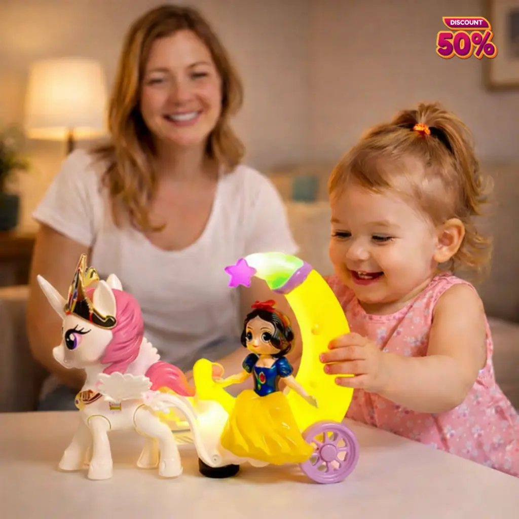 عربة الأميرة المتحركة - موسيقى، رقص وإضاءات 🦄👑
