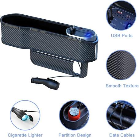 منطم وشاحن الهاتف للسيارة متعدد الوظائف