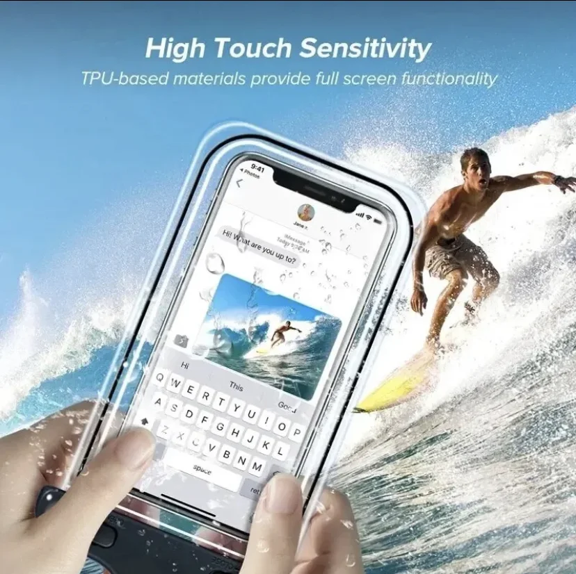 جراب هاتف عالمي مقاوم للماء ، حقيبة حماية تحت الماء ، لهاتف iphone 12 pro ، xs ، max ، xr ، x