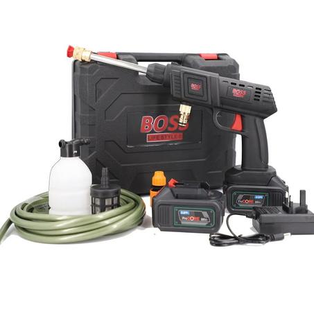 غسالة كهربائية عالية الضغط لاسلكية قوية مع بطاريات مزدوجة ذات سعة كبيرة