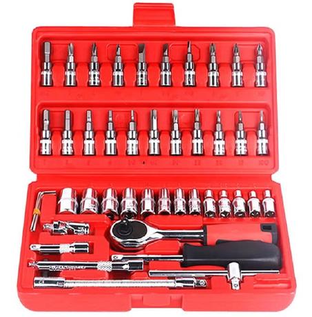 طقم مقابس متنوعة مكون من 46 قطعة