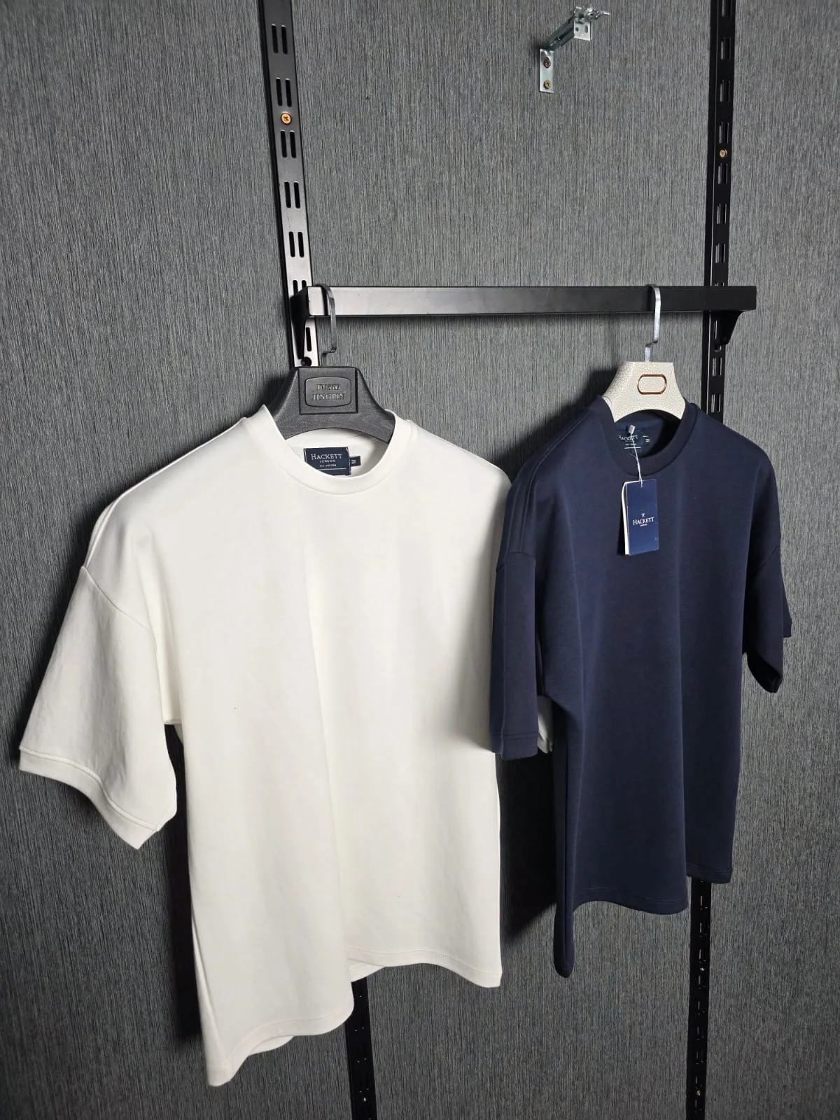 Pack de 2 T-shirts Oversize – Bleu Marine & Blanc Cassé