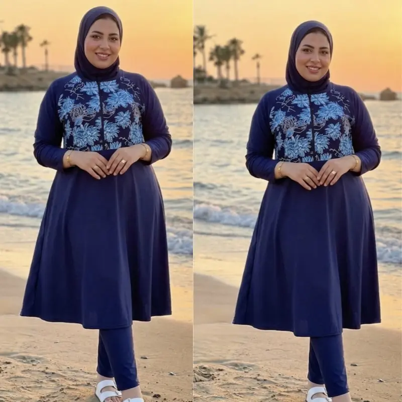 بوركيني يتكون من 3 قطع توب سيكليزم