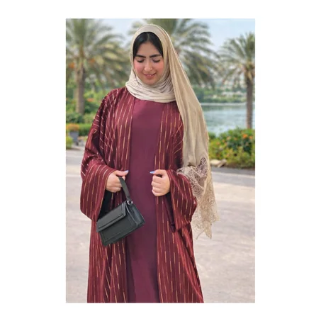 عباية أنيقة 2 قطع - فخامة عصرية بلمسة ذهبية