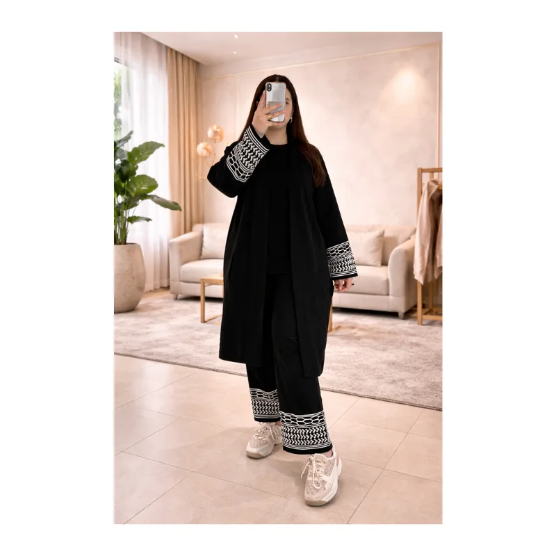 أونسومبل شتوي أنيق 3 قطع - صوف دافئ وعصري