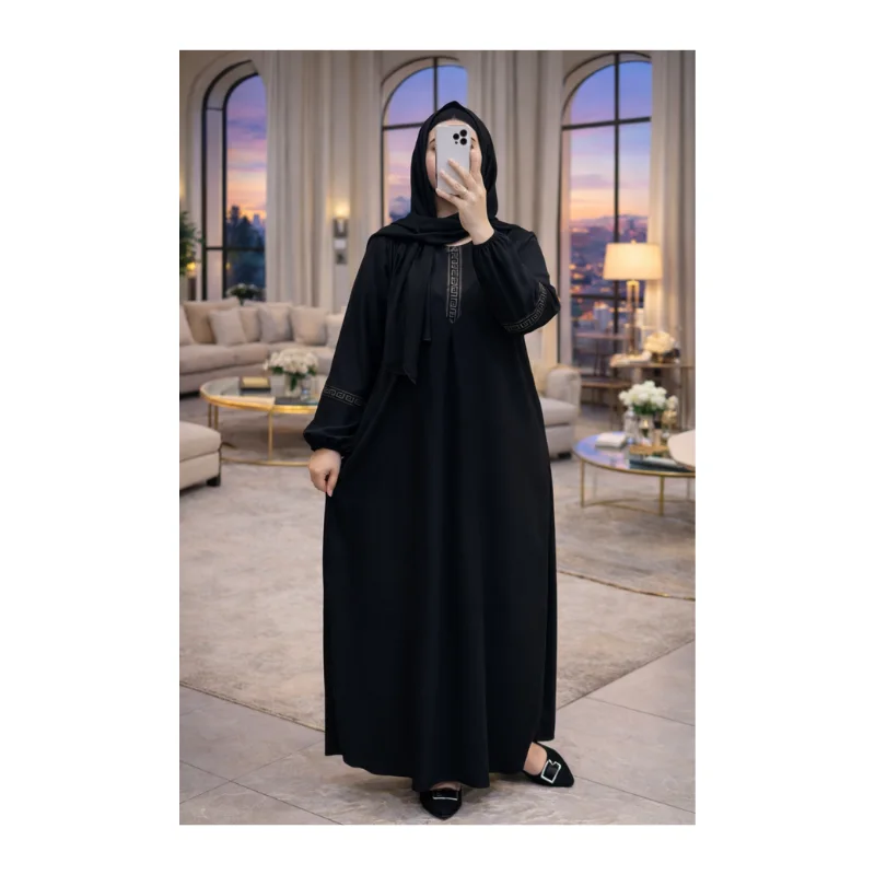 Abaya Élégante avec Châle