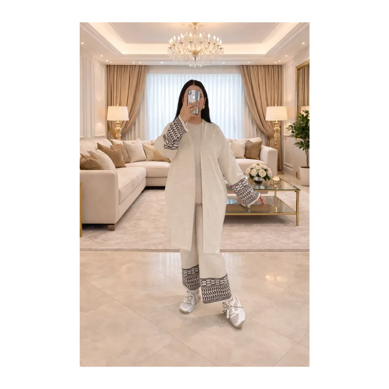 أونسومبل شتوي أنيق 3 قطع - صوف دافئ وعصري