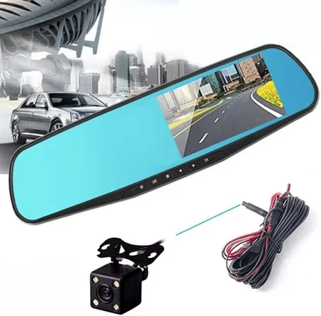 مرايا مبتكرة للسيارة 3 في 1 مع كاميرا أمامية وكاميرا خلفية