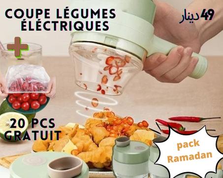 coupe légumes électriques 4 en 1