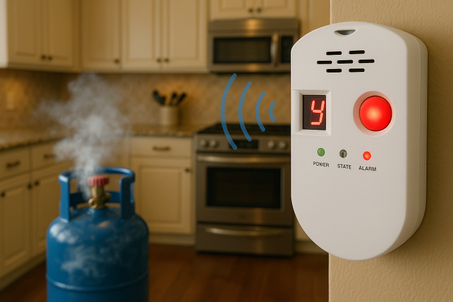 🛑 كاشف تسرب الغاز – الأمان فدارك ماشي اختيار، ضروري!