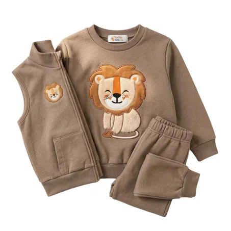 طقم الأسد الصغير — 3 قطع Le Petit Roi — Ensemble 3 Pièces Lion