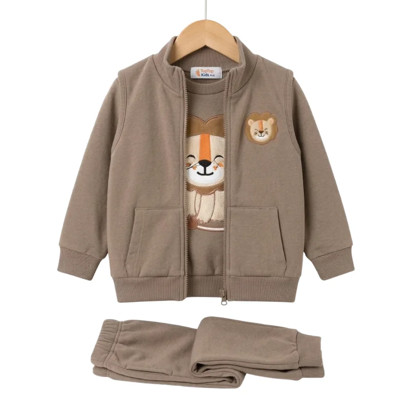 طقم الأسد الصغير — 3 قطع Le Petit Roi — Ensemble 3 Pièces Lion