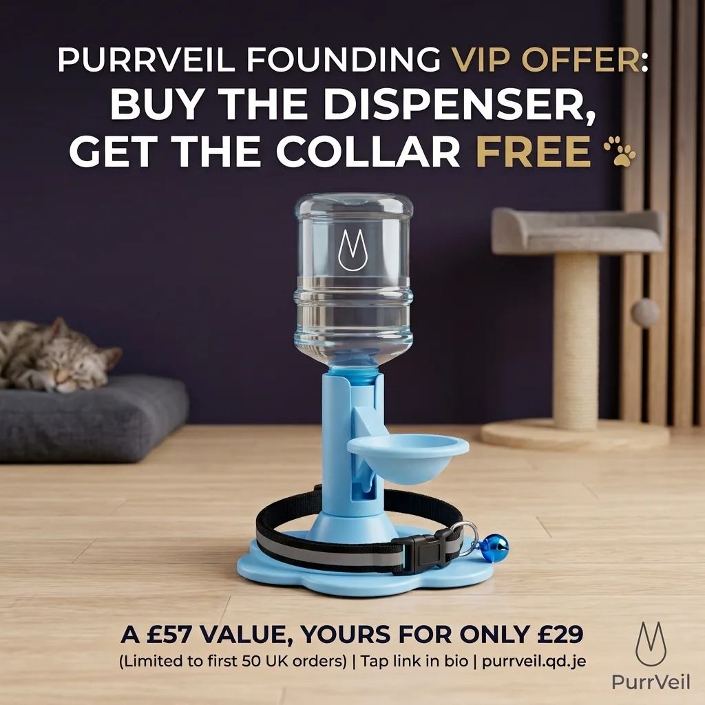 PurrVeil™ Founding VIP Bundle: Gravity Hydration Dispenser + Free Safety Collar
