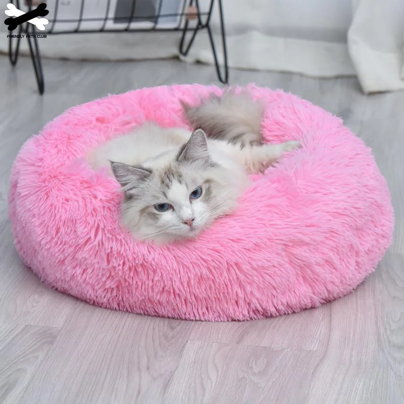 Purrveil™ Calming Plush Donut Stress-Relief Bed