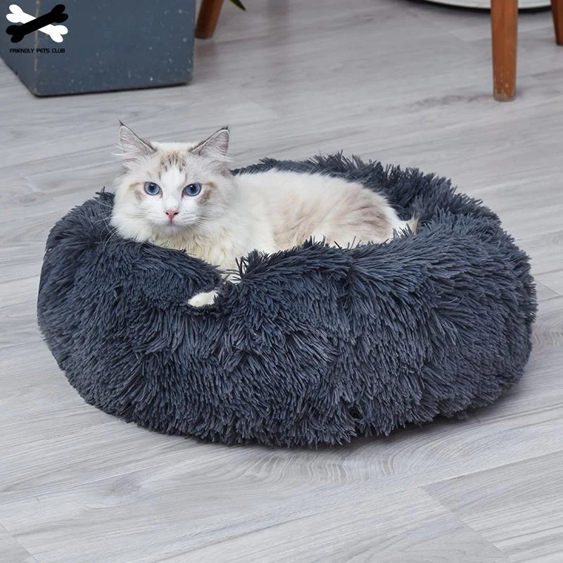 Purrveil™ Calming Plush Donut Stress-Relief Bed