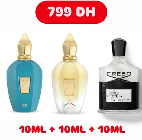 10ml xerjoff erba pura+10ml xerjoff naxos+10ml creed aventus