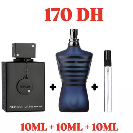 10ml club de nuit + 10ml jpg ultra male + 10ml gratuit