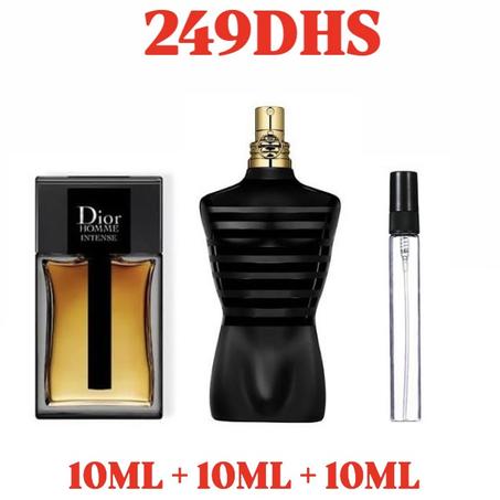 10ml Dior homme intense +10ml jpg le male le parfum +10ml grt