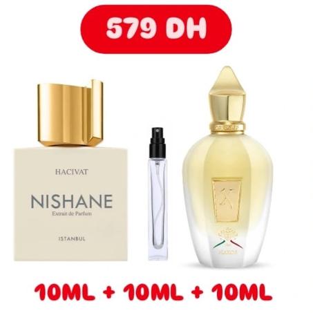 10ml nishane hacivat+10ml xerjoff naxos+10ml gratuite