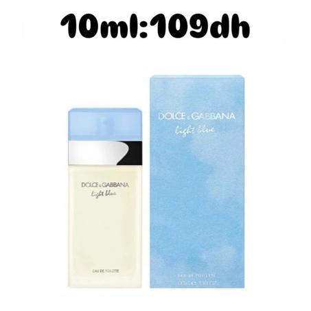 10ml d&g light blue edt femmes