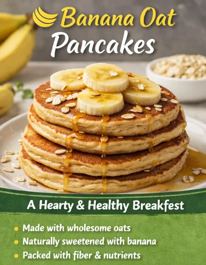 Banana Oat Pancakes