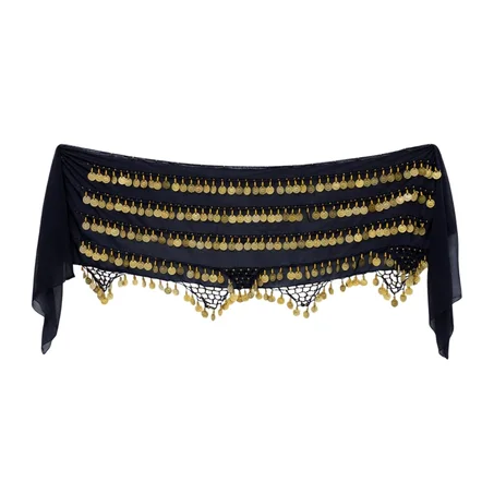 موزون نسائي أسود بعملات ذهبية – تصميم كلاسيكي بإيقاع قوي