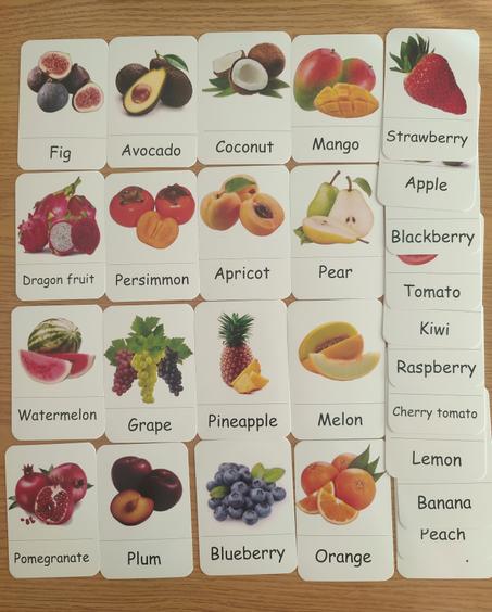 Fruits cards english