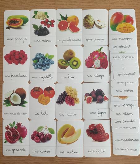 Cartes fruits français