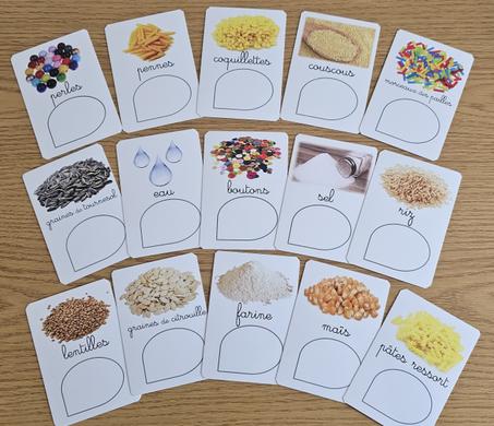 Cartes des ballons sensoriels en Français